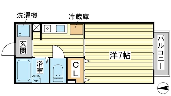 クリスタ赤穂 B棟の物件間取画像